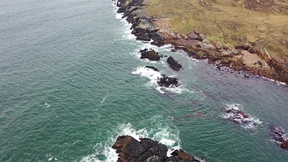 Aerial View of the Coastline By Marameelan South of Dungloe, County Donegal - Ireland