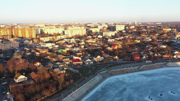 The Vinnitsa City in Ukraine at the Winter