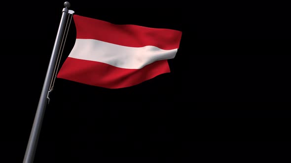 Austria Flag With Alpha Channel   4K