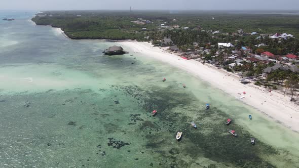 Indian Ocean Near the Shore of Zanzibar Tanzania