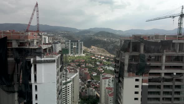 View of high wealth residences in mexico city