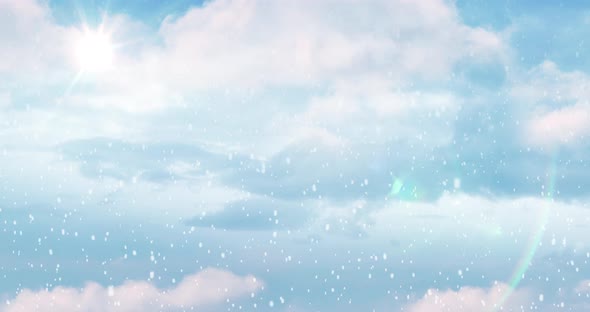Blue sky with rain and clouds 4k alt