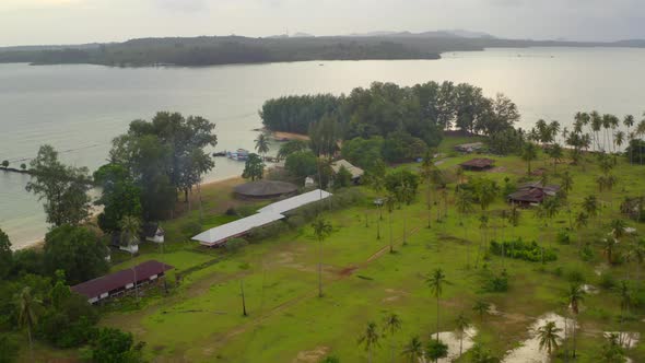 Aerial View of Koh Kradat Near Koh Mak Trat Thailand