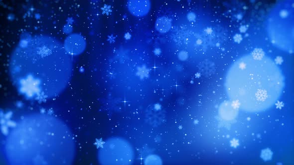 Blue Lights Glittering Background