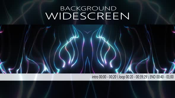 Neon Waves Widescreen Loop Background