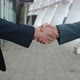 Close Up Hands of Top Managers Shaking Hands with Each Other Standing Outdoors Near Office Building - VideoHive Item for Sale