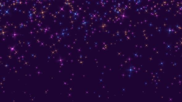 Colorful Stars Falling Down Motion Background