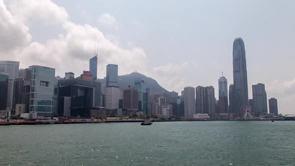 Timelapse Hong Kong Motorboat at Central Western Districts