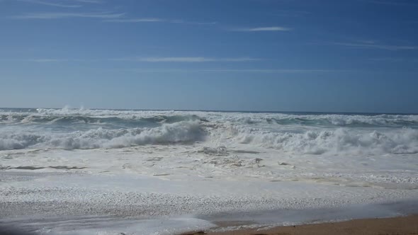Storm Waves on Beach