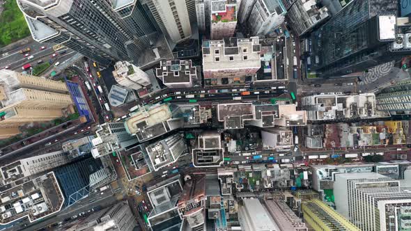 top view of Hong Kong city