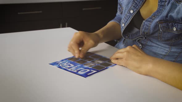 Woman Playing The Lottery