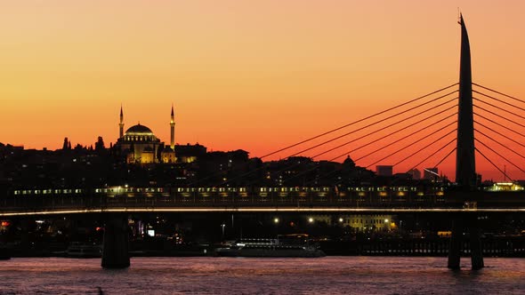 Istanbul Cityscape at Twilight Turkey