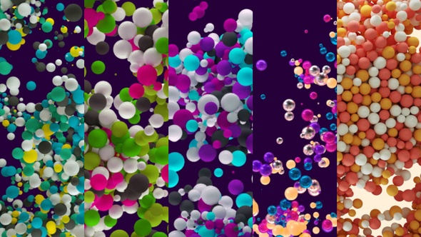 HD 3d Colorful Spheres with alpha