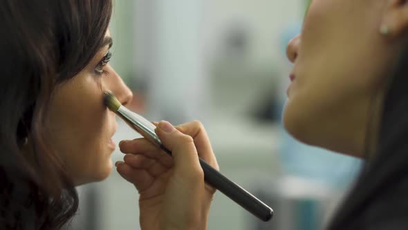 Beautiful Young Girl in a Beauty Salon