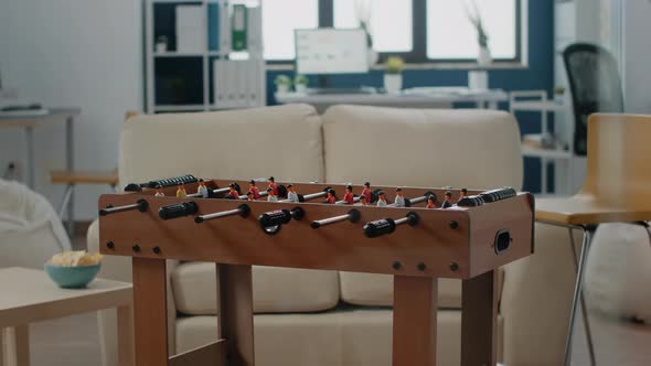 Nobody in Workplace with Foosball Table for Soccer Game