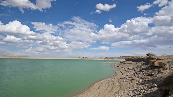 Time lapse over Millsite Reservoir in Utah