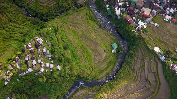 Top View Of Banaue Rice Terraces