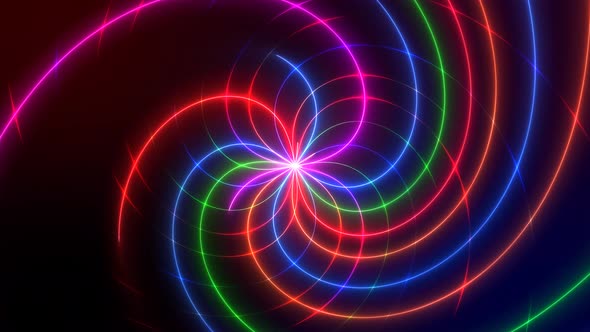 New Glowing Neon Spiral Animated Background