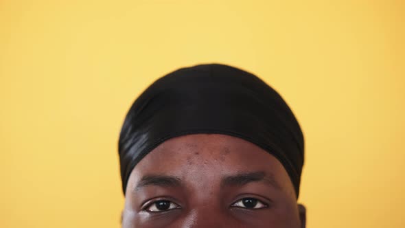 African Man Eyes Black Lives Matter Serious Face