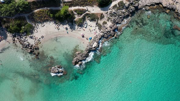 Aerial view of amazing beach