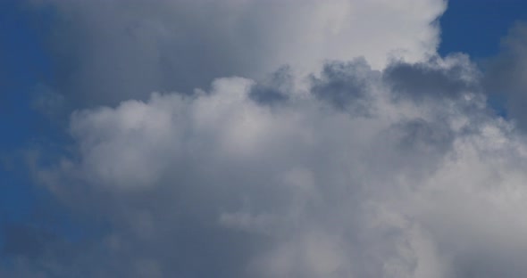 Cloudy sky, southern France. Clouds against blue sky