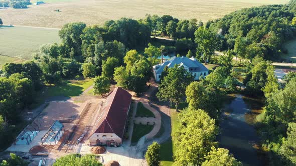 Abgunste manor in Zalenieku parish, Jelgavas region, Latvia, Europe. Manor was built  around 1780, b