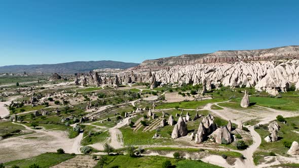 Awesome aerial view of Goreme 4 K Turkey Cappadocia