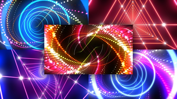 Neon Light VJ Loop 5 Pack