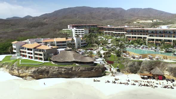 Tropical Resort Hotel on the Beach of Puerto Vallarta, Mexico - Aerial