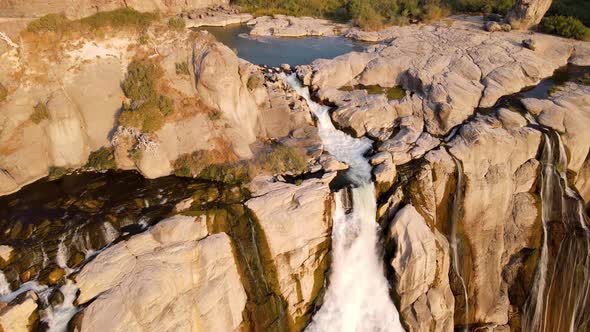 Aerial shot of Shoshone Falls on the Snake River in Idaho