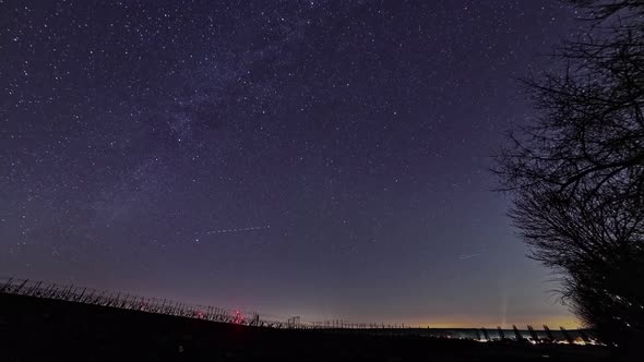 Night sky Video Footage - Time Lapse Video Of Evening Sky And Shooting Stars