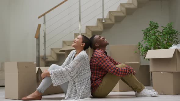 Couple moving in to a new home