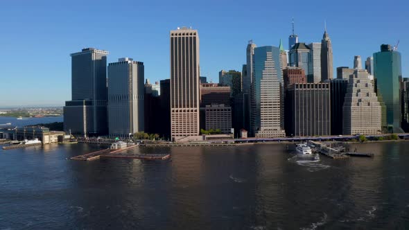 Aerial view of New York City Skyline Manhattan