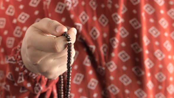 Close Up of Muslim Women Hand Praying