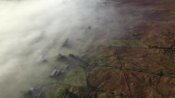 Donegal Covered with Fog From Crove Upper To Teelin  Ireland