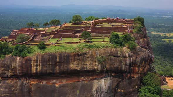 Aerial view of Sigiriya Lion's Rock, Sri Lanka.