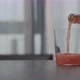 Slow Motion Pour Pink Fizzy Drink in a Tumbler Glass on Concrete Countertop with Window on - VideoHive Item for Sale
