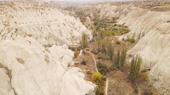 Cappadocia Landscape Aerial View. Turkey. Goreme National Park