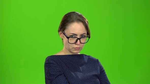 Woman Is Offended To Be Angry at Her Friend. Green Screen