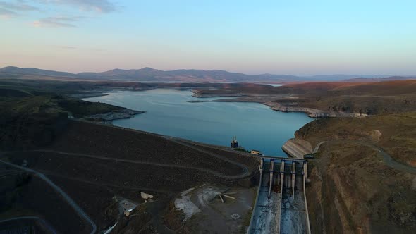 Aerial View Of Dam