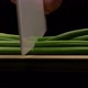 Slicing Green Sprouts of Garlic. - VideoHive Item for Sale