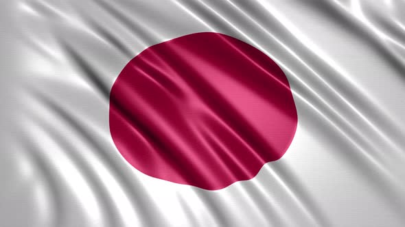 4K Japan Flag Seamless Loop