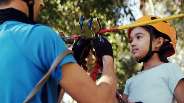 Trainer instructing a girl 4k