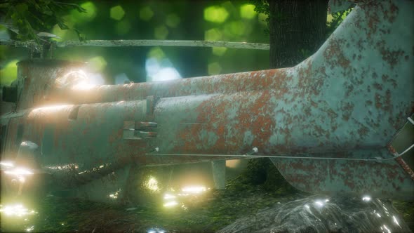 Old Rusted Military Helicopter alt