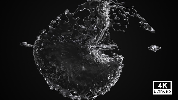 Pure Water Collision Splash 4K alt