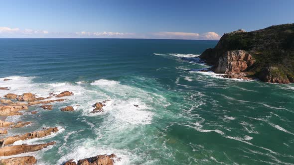 A beautiful summers day overlooking the Knysna Heads from a viewpoint of the Indian Ocean, Coney gle