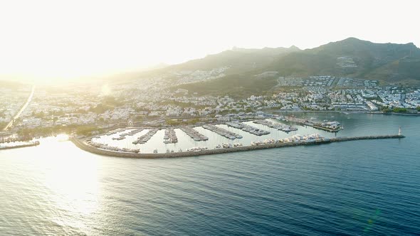 Above the D-Marin Turgutreis Marina. Bodrum Turkey