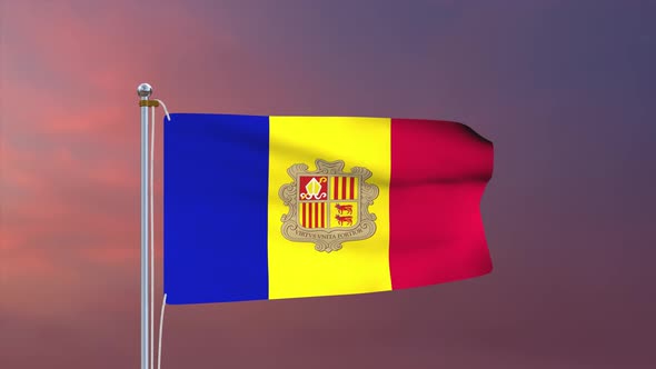 Andorra Flag 4k
