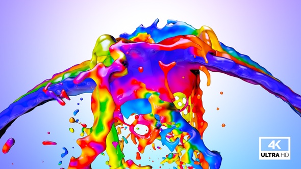 Multicolor Paint Splash Collision V1 alt