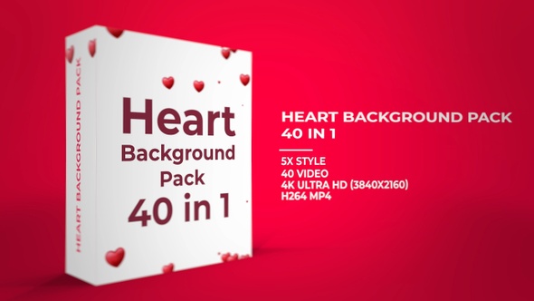 Heart Background Pack 40 in 1